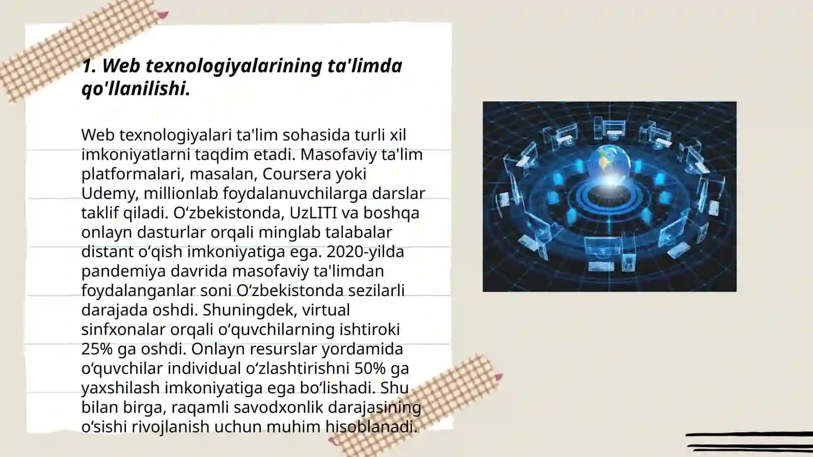 Web texnologiyalarining ta'limda qo'llanilishi 3