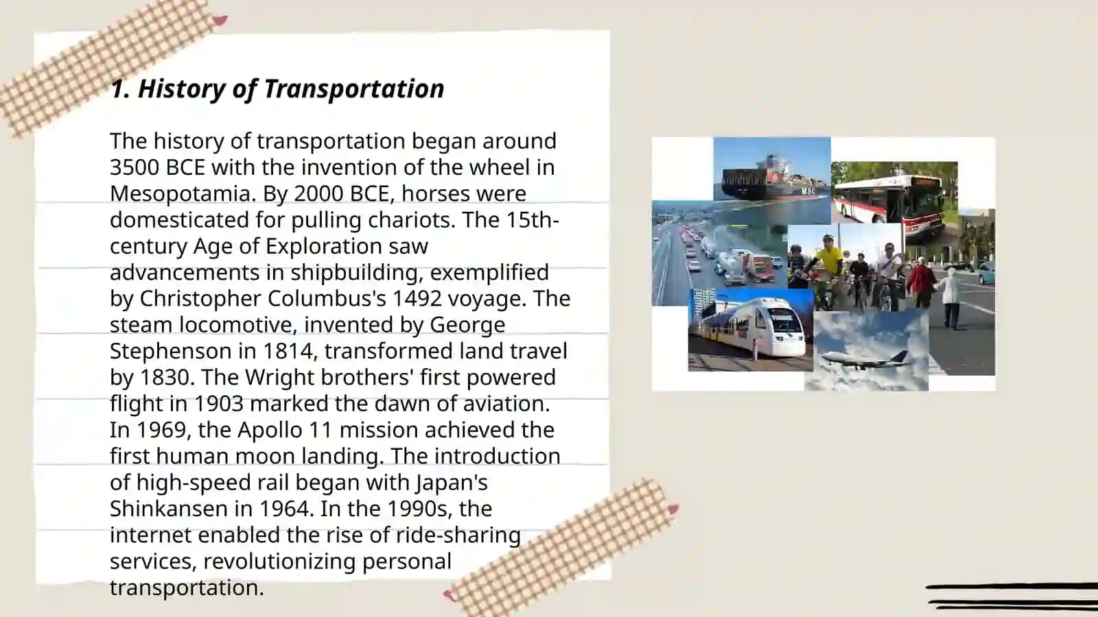 Transport and Travel History 3