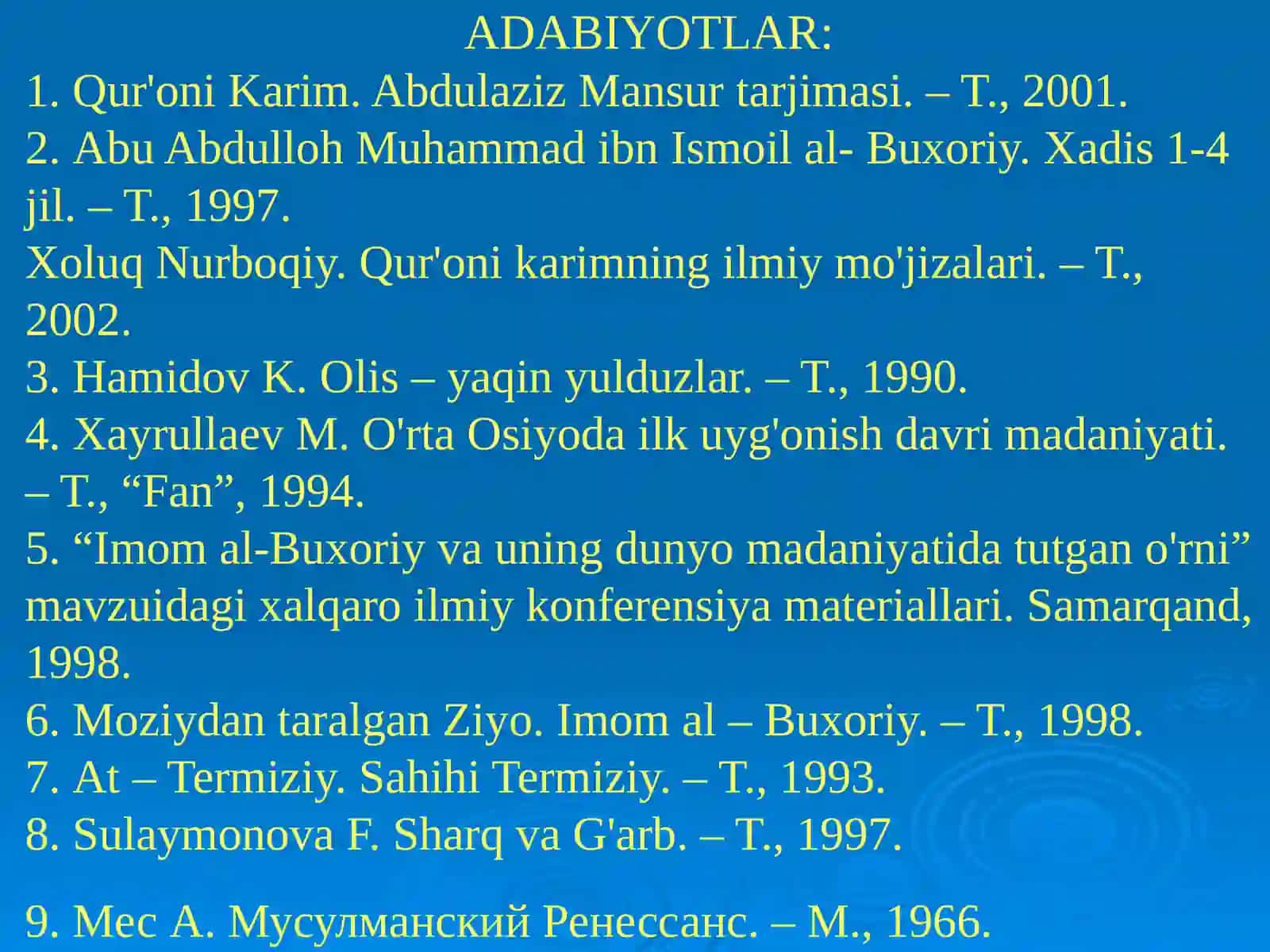 ABU ISO MUHAMMAD AT-TERMIZIYLARNINGHAYOTI VA ILMIY MEROSI 3