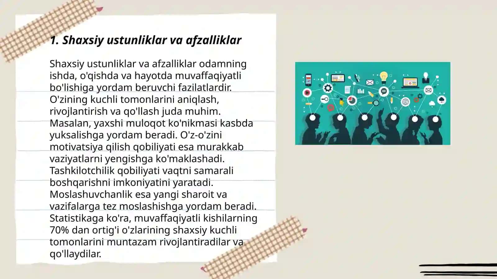 Shaxsiy Ustunliklar va Afzalliklar 3