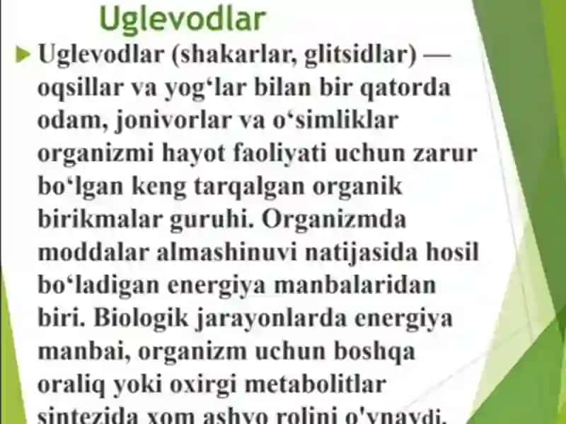 O’simliklar dunyosida uchraydigan mono, oligo, polisaxaridlar 3