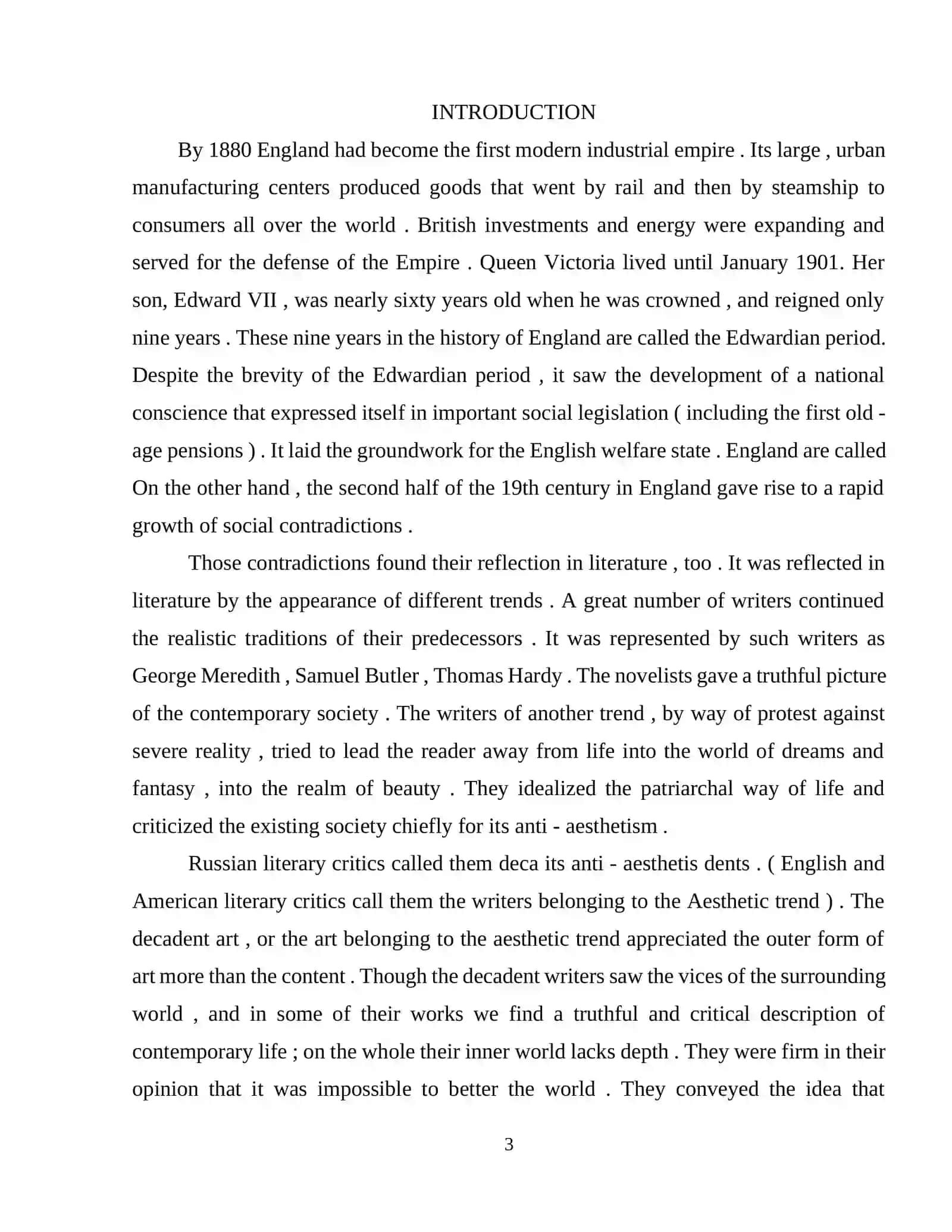 English Literature of the 19-20th Century 3