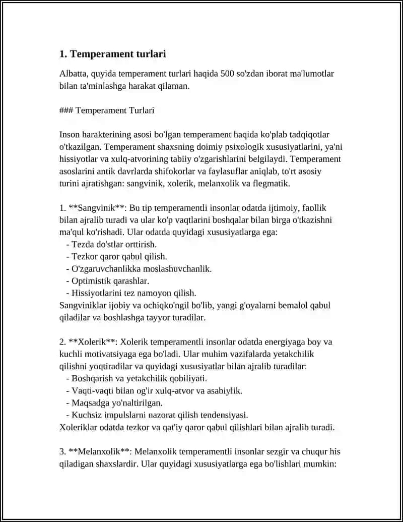 TEMPERAMENT 3