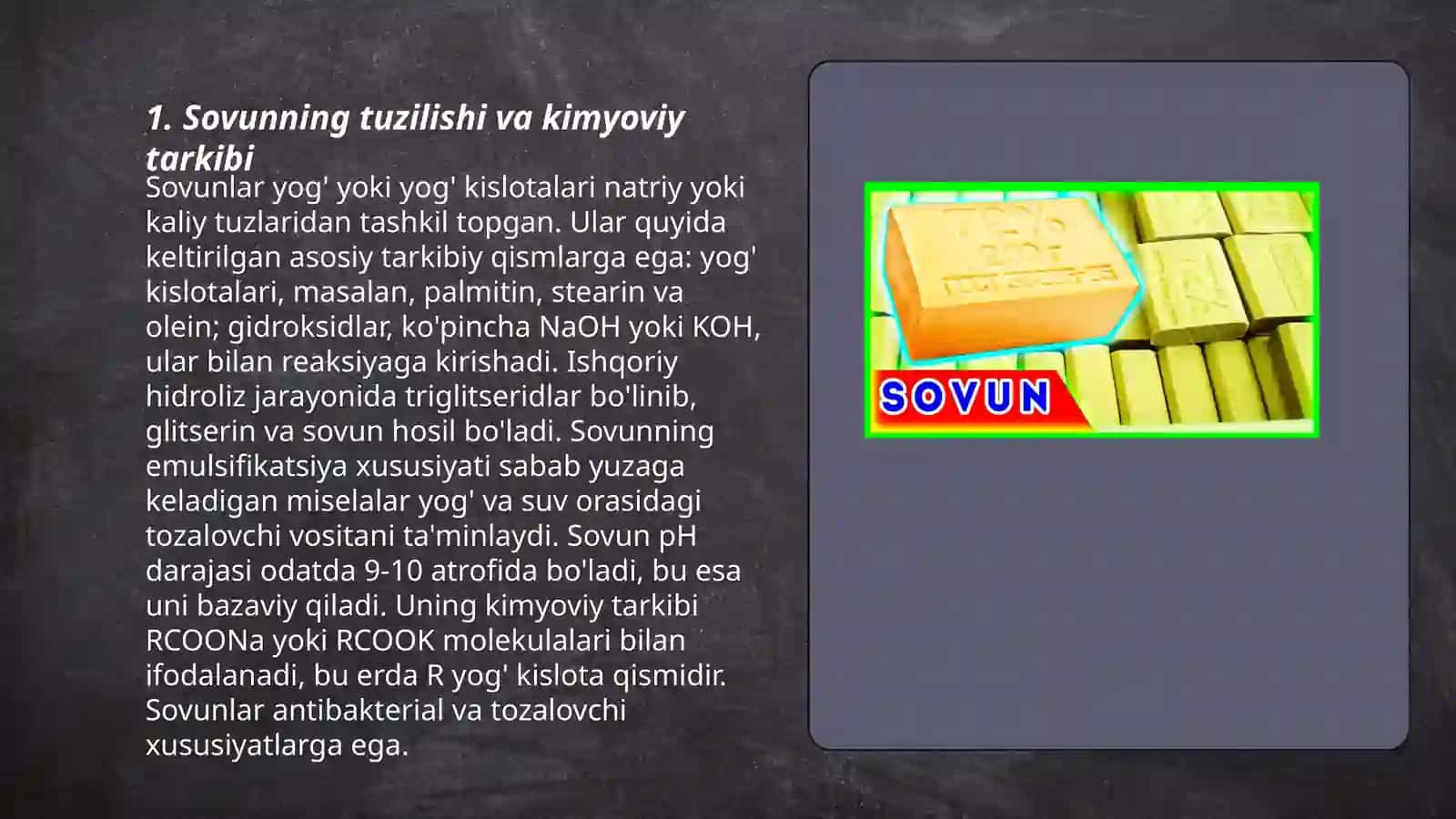 Sovun va sovunli eritmalarning xossalari 3