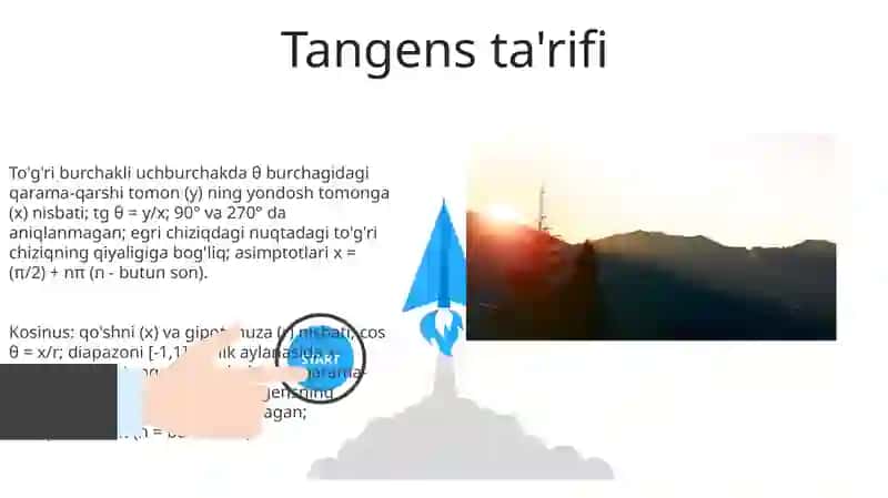Burchak sinusi,kosinusi,tangensi,kotangensi ta'riflari 3