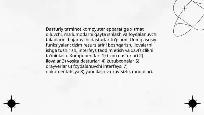 Dasturiy ta’minot turlari va tushunchasi 3