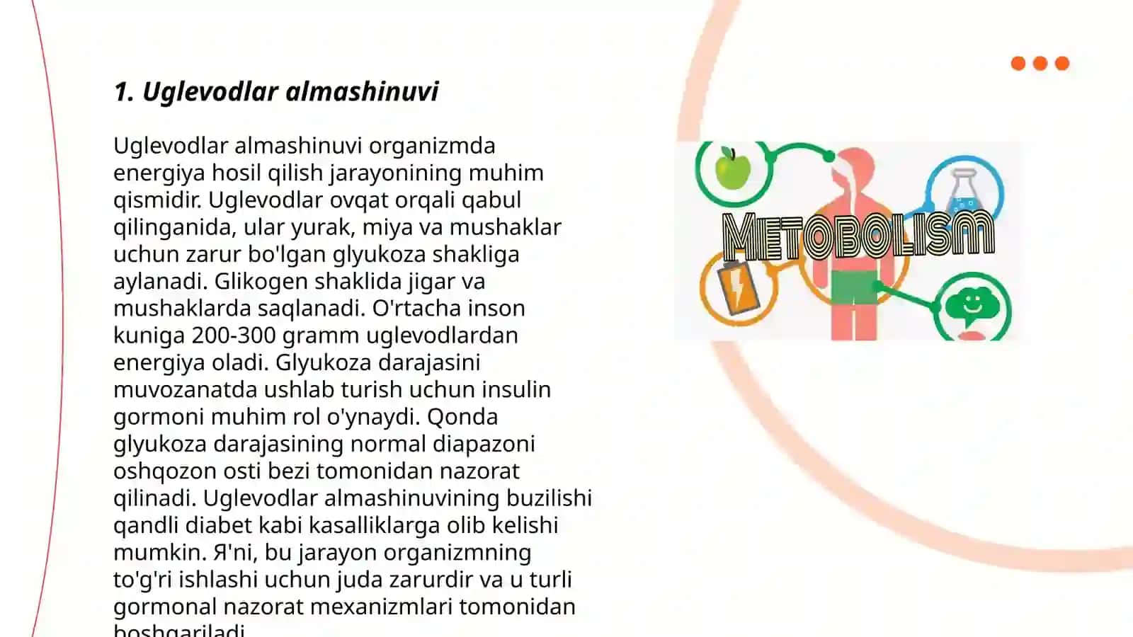 Uglevodlar Almashinuvi va Metabolizm 3