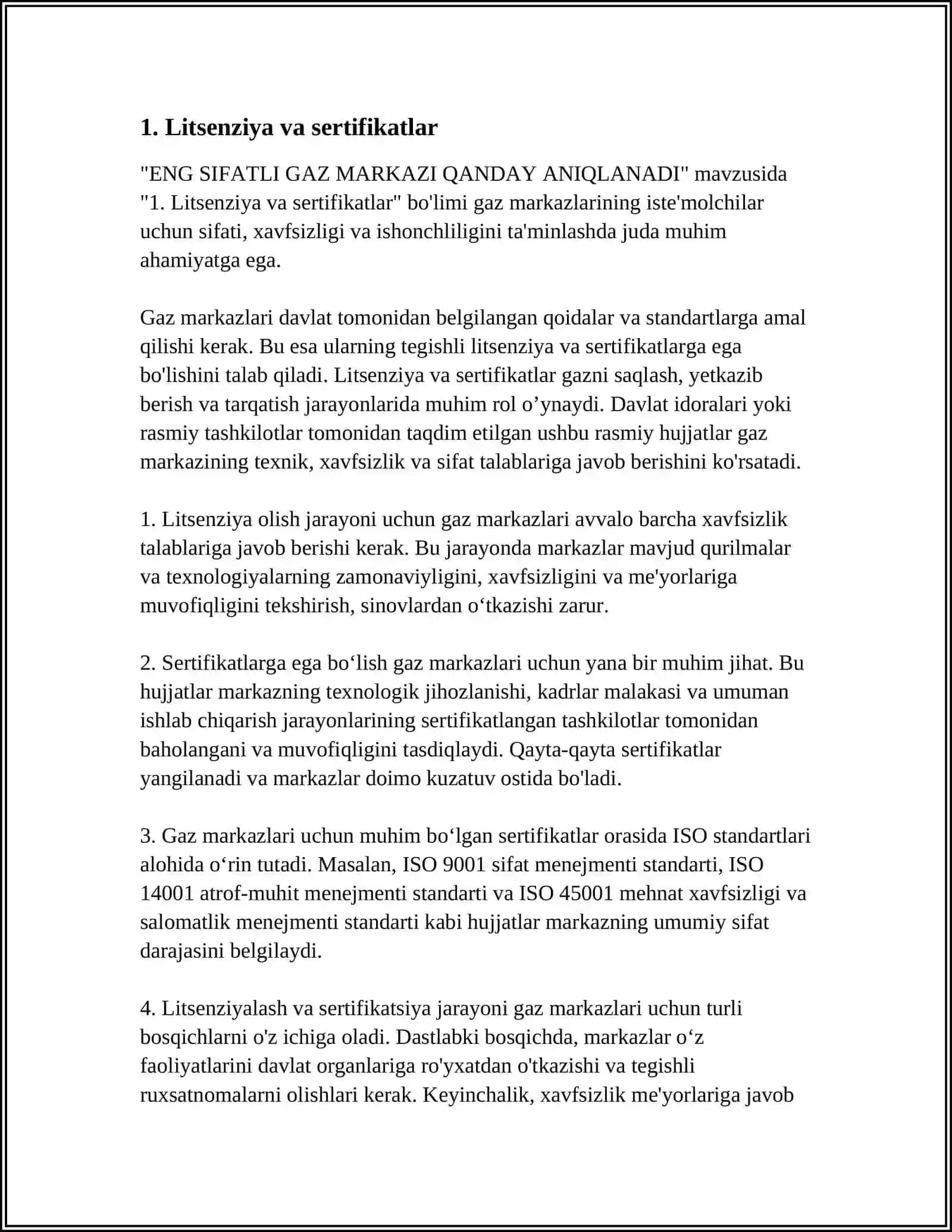 ENG SIFATLI GAZ MARKAZI QANDAY ANIQLANADI 3