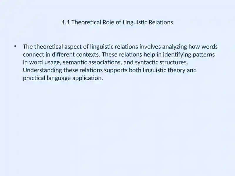 The Types of Linguistic Relations Between Words 3
