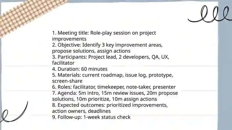 Role-play an online meeting 3