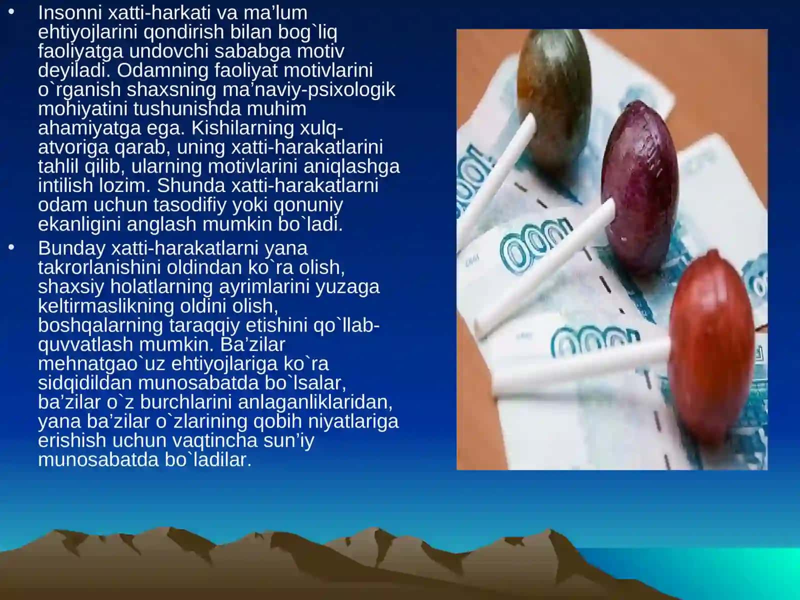Motiv va motivatsiya muammosi 3