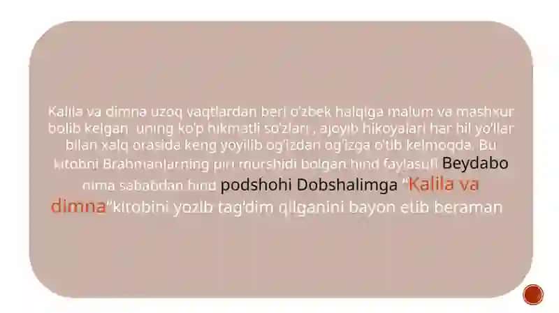 MEN OQIGAN KITOB KALILA VA DIMNA 3