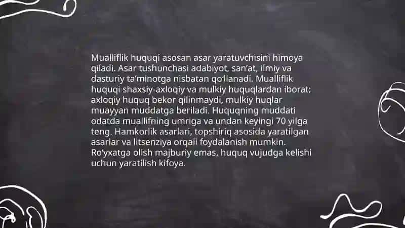 Intelektual mulk huquqi 3