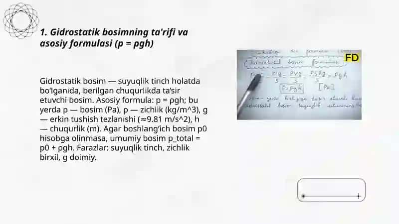 Gidrostatik bosim va uning xosslari 3