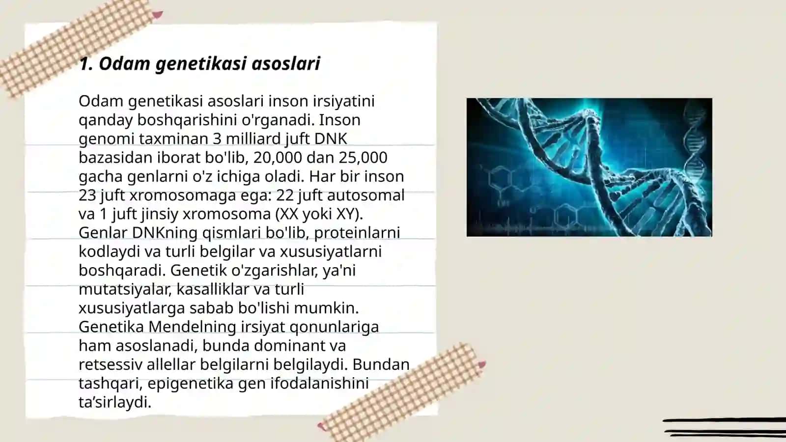 Odаm genetikasi.Dermatoglifika usuli 3