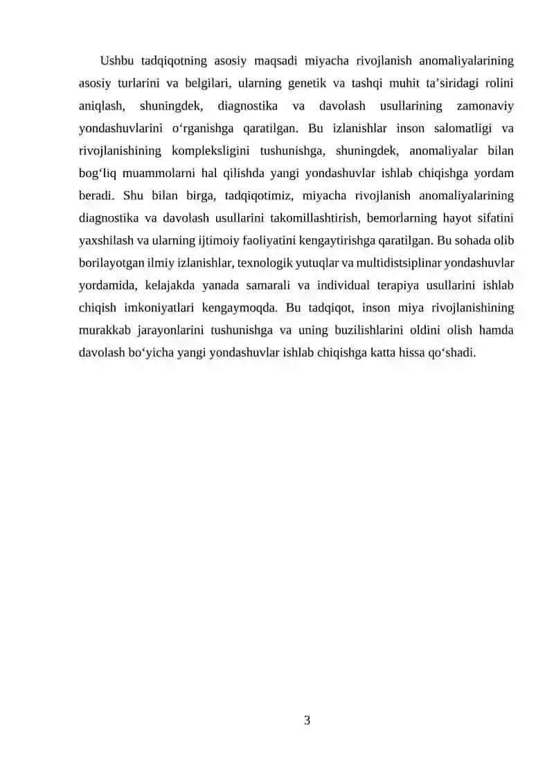 Miyacha rivojlanish anomaliyasi 3
