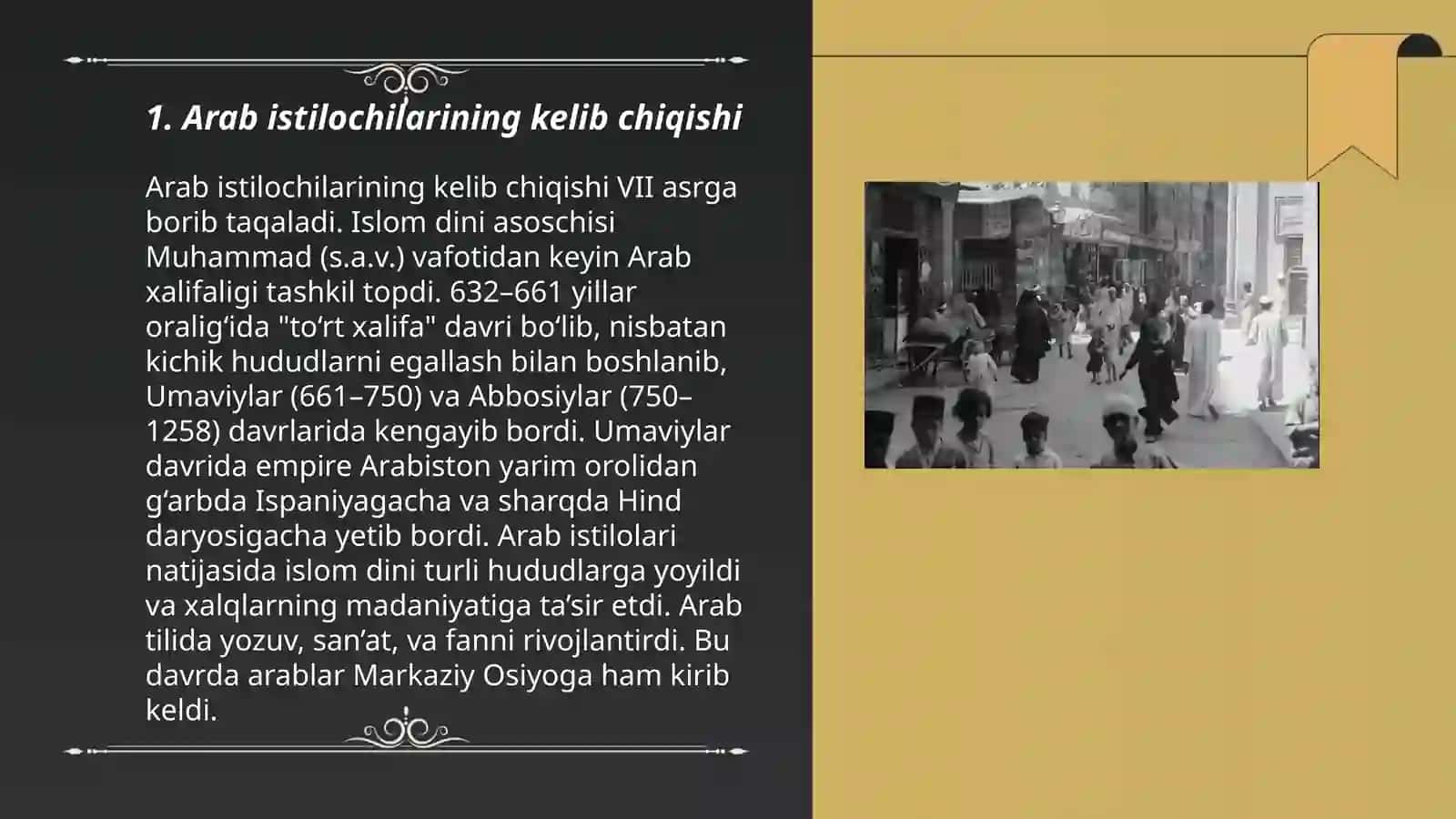 Arablar Oʻrta Osiyoni istilo qilishi 3