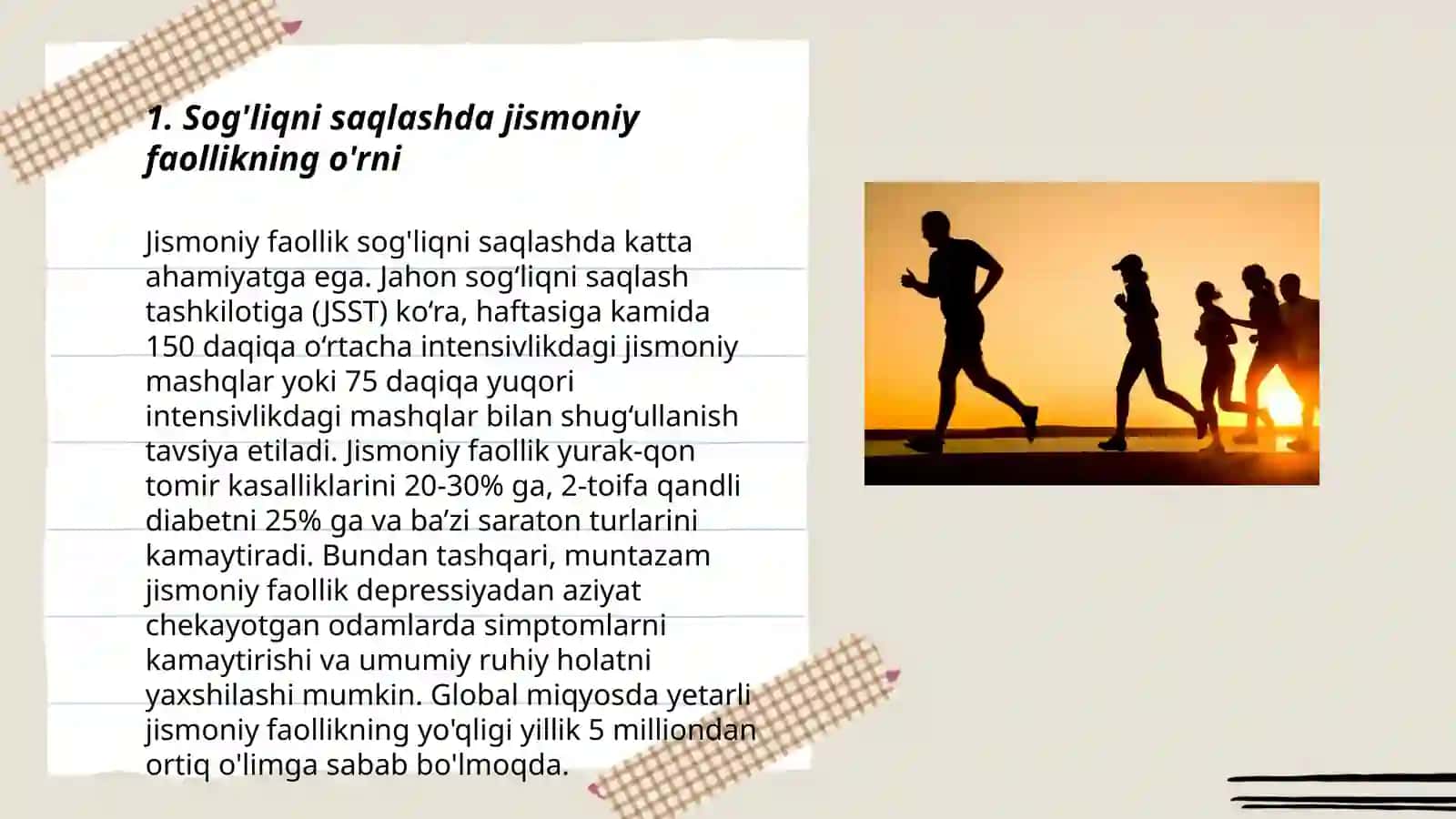 Sog'liqni saqlashda jismoniy faollikning o'rni 3