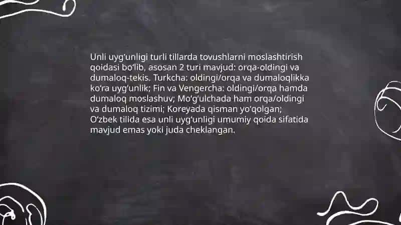 Turli tillardagi fonetik hodisalar. 3