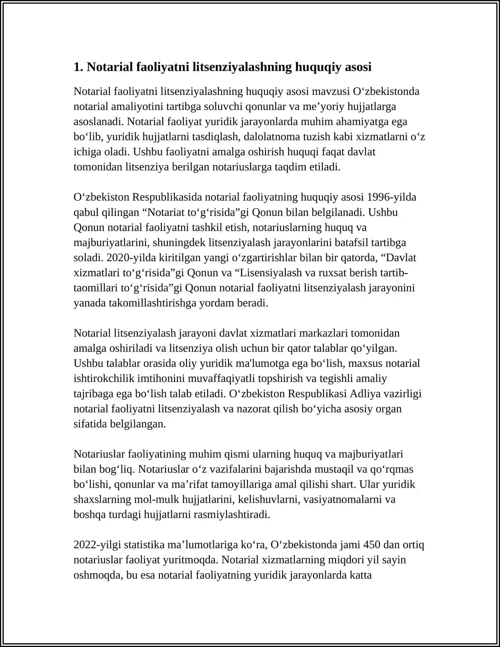 NOTARIAL FAOLIYATNI LITSENZIYALASH 3