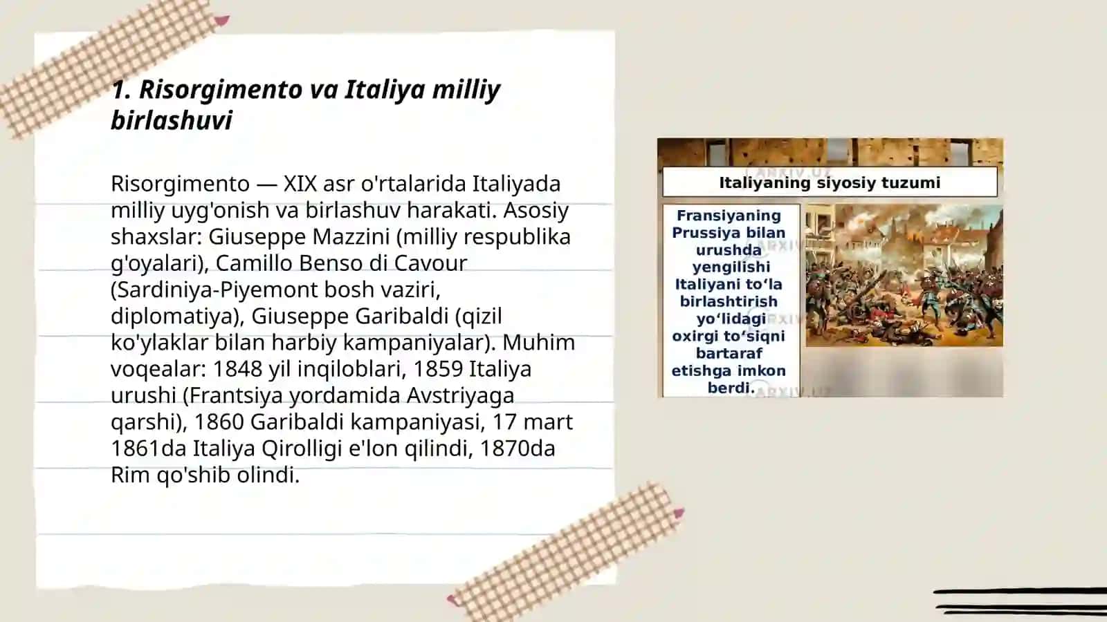 XIX ASR OXRI - XX ASR BOSHLARIDA ITALIYA 3