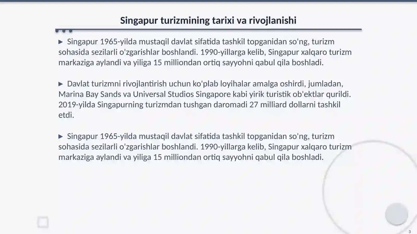 Singapur davlatining turizm logistikasi 3