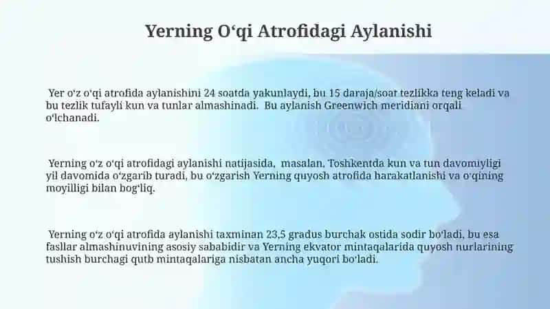 Yer sayyorasining harakati 3