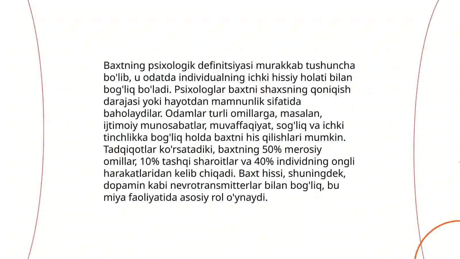Baxt tushunchasining psixologik ko'rinishlari 3