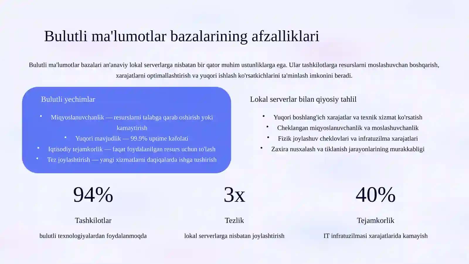 Ma'lumotlar bazasi va bulutli texnologiyalar xavfsizligi 3