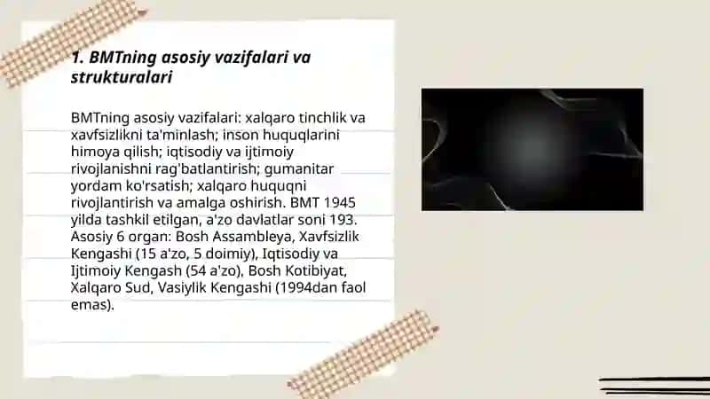 BMT MDH YEXHT ASEAN xalqaro tashkilotlar 3