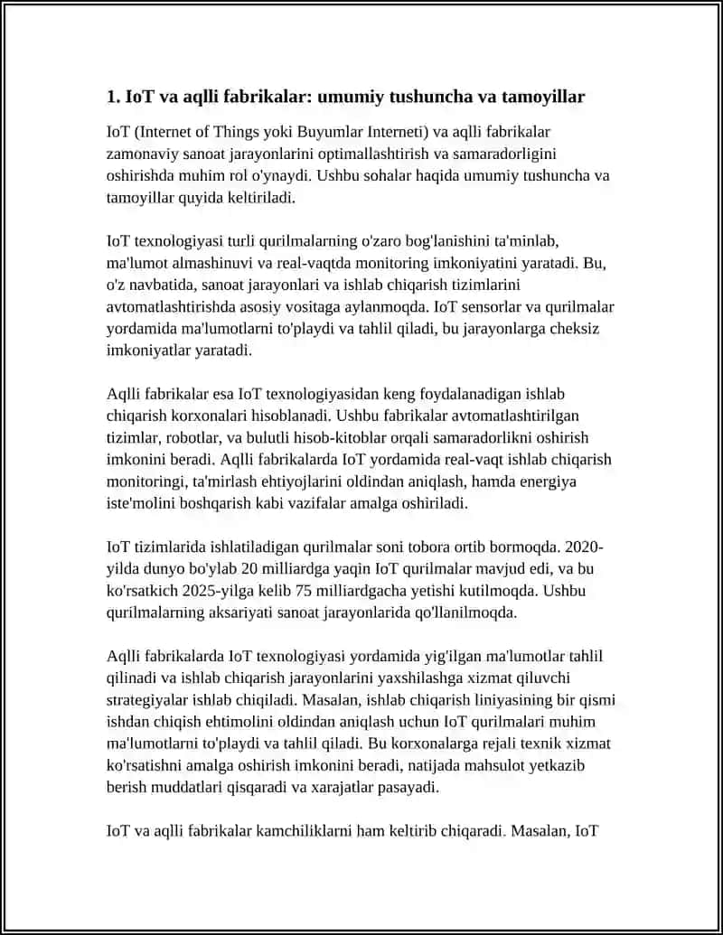 IoT (NARSALAR INTERNETI ) VA AQLLI FABRIKALAR 3