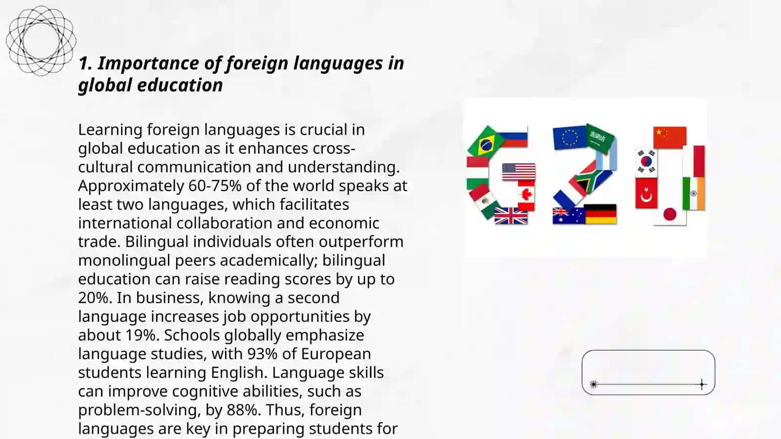 Education and role of foreign language 3