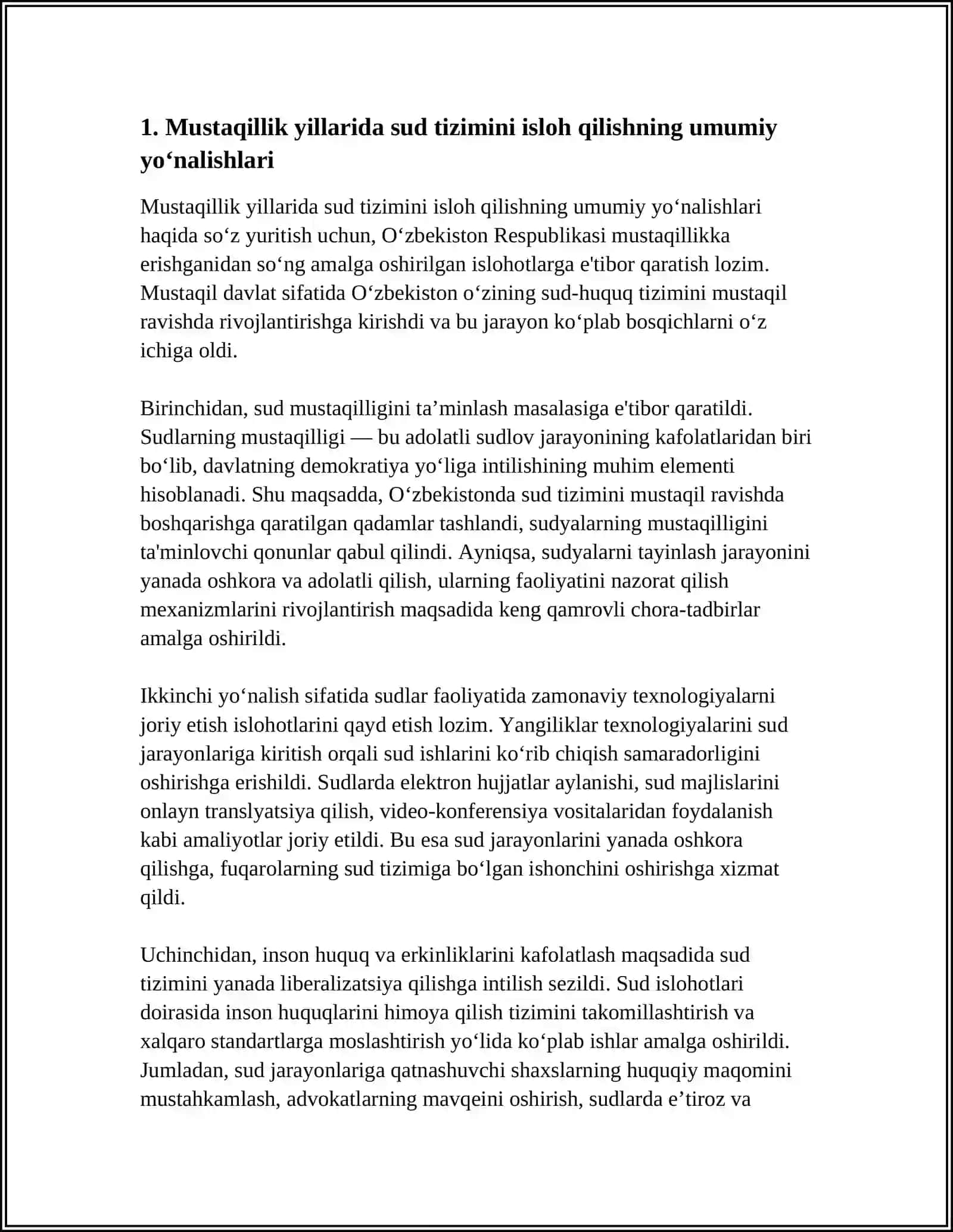 MUSTAQILLIK YILLARDA SUD SOHASIDAGI ISLOHOTLAR 3