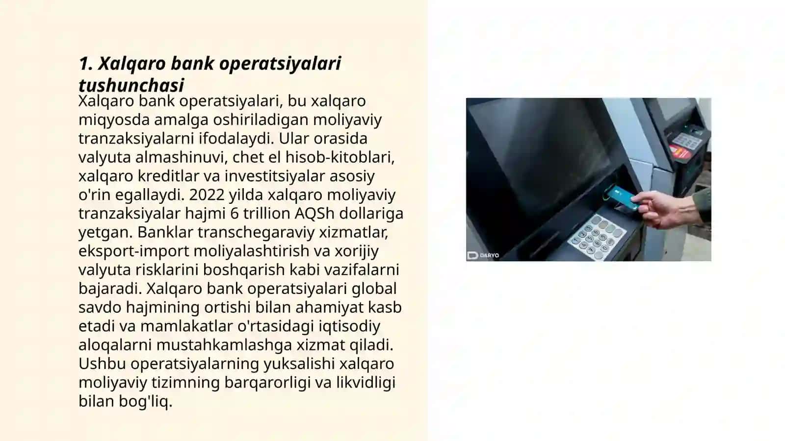 Xalqaro bank operatsiyalari tushunchasi 3