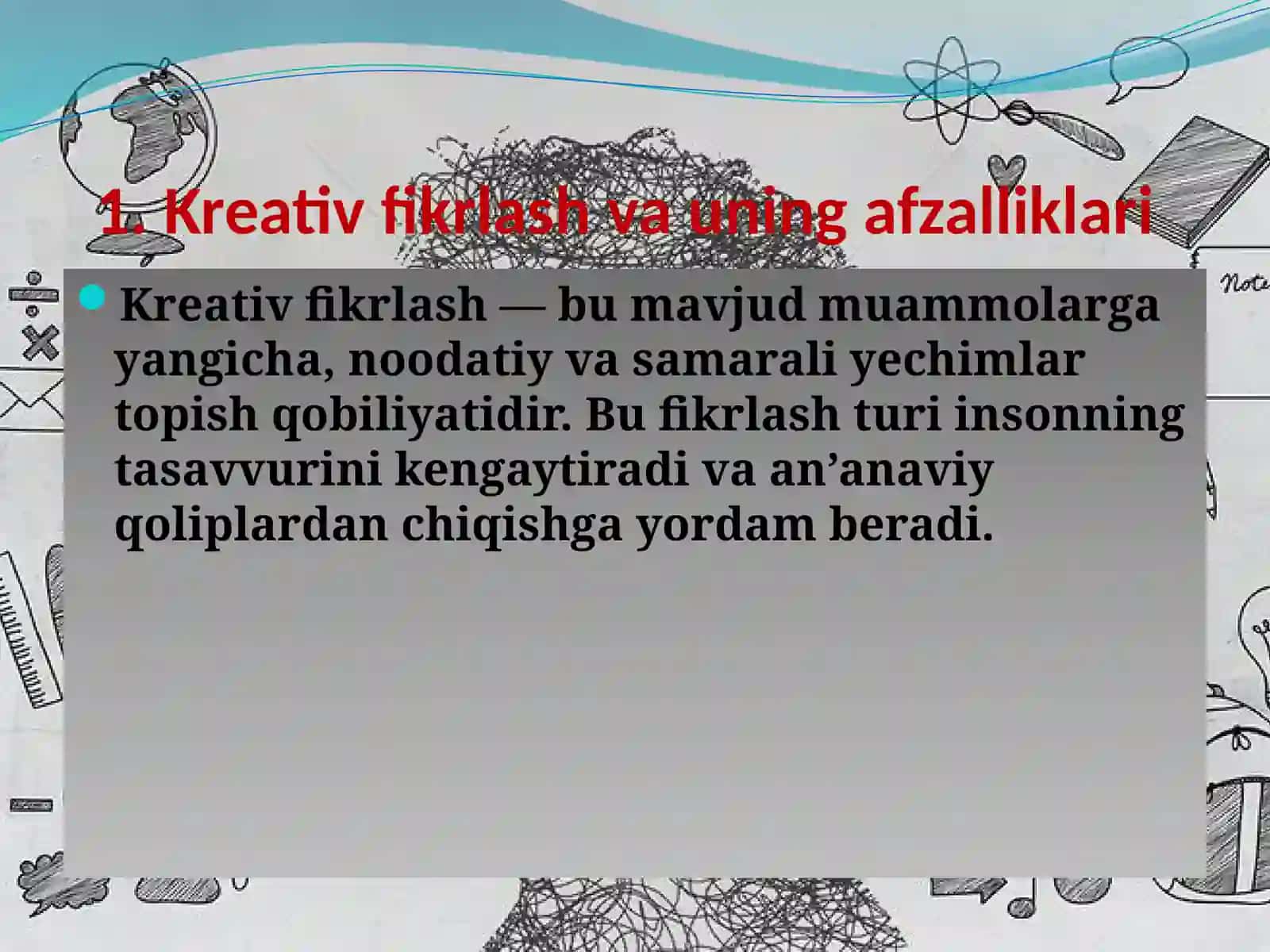 Kreativ fikrlash 3