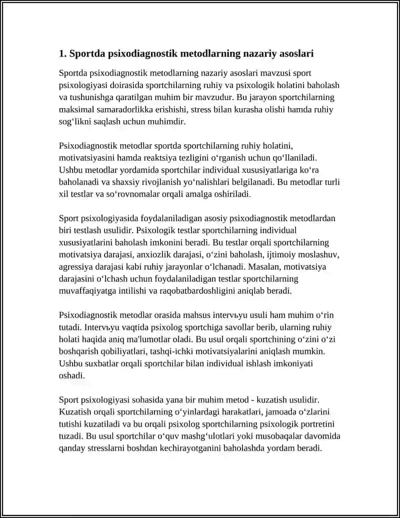 SPORTDA PSIHODIAGNOSTIK METOD VAZIFALARI 3