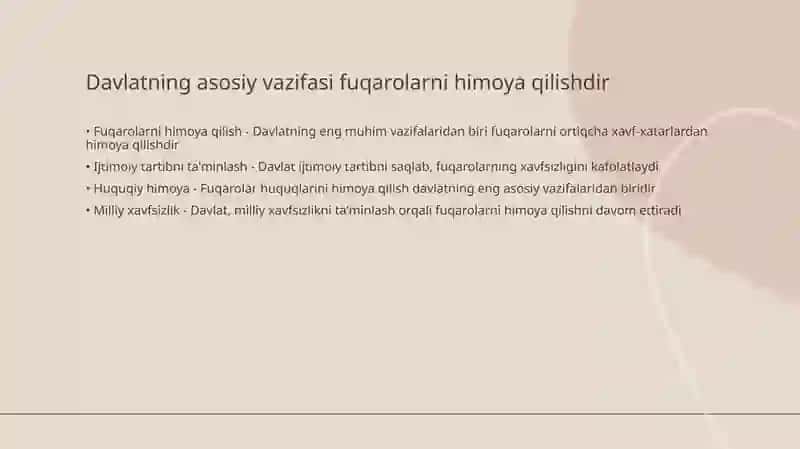 Davlatning tashkilot sifatida funksiyalari va vazifalari 3