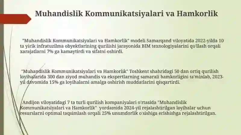 Muhandislik Kommunikatsiyalari va Hamkorlik 3