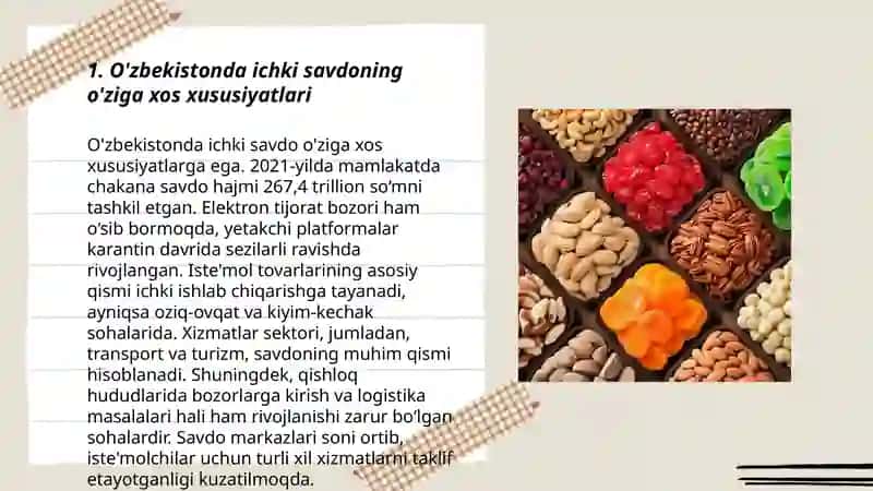 O'zbekistonda ichki va tashqi savdo 3