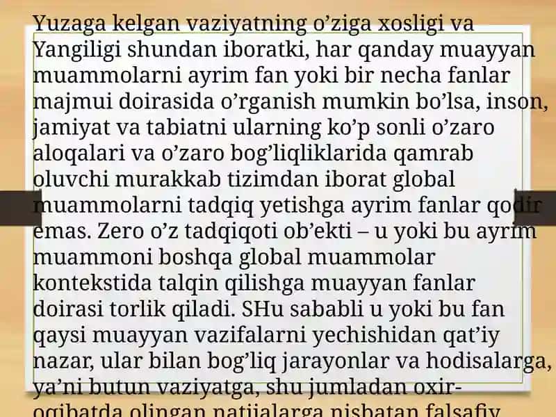 Globallashuv sharoitida antropologik inqirozning oldini olish zarurati 3