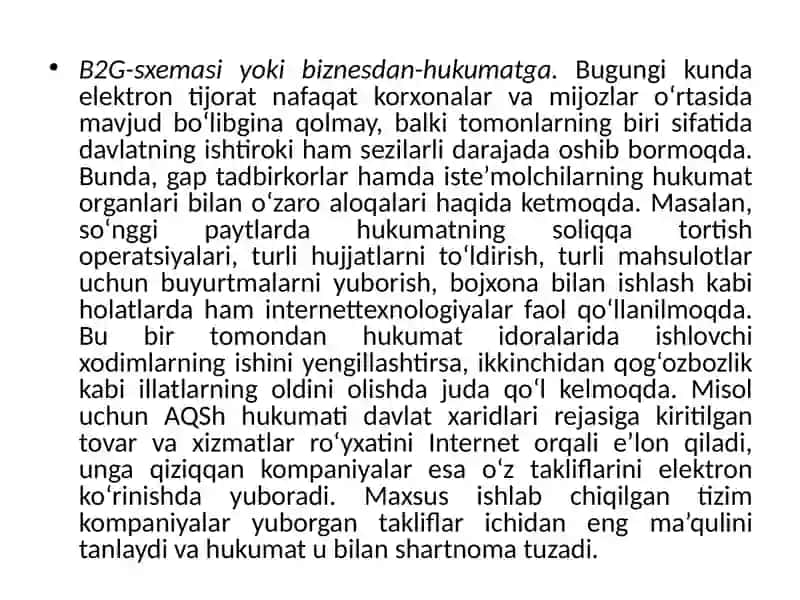 Elektron tijoratning asosiy modellari va tamoyillari 3