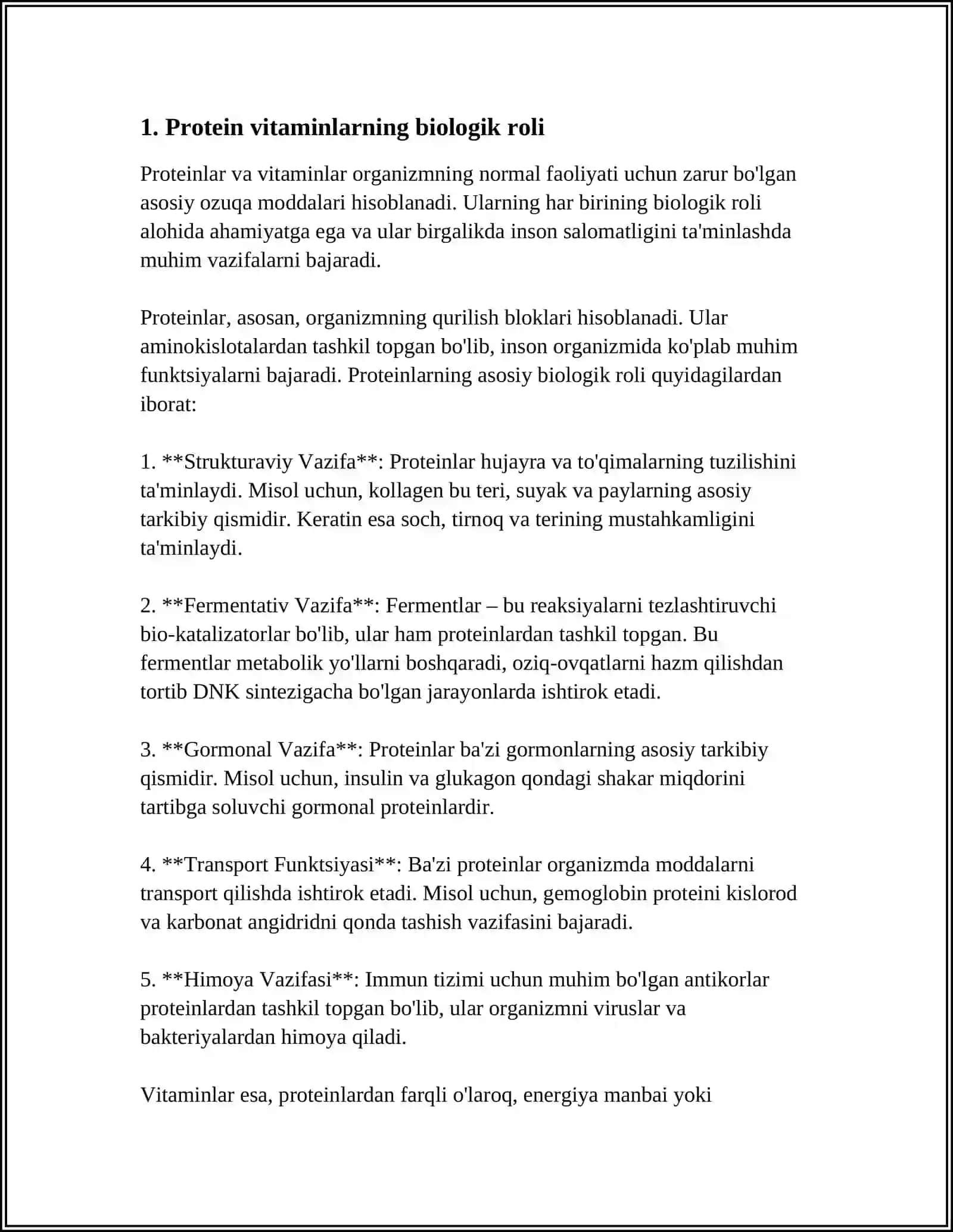 Protein vitaminlarning biologik roli 3