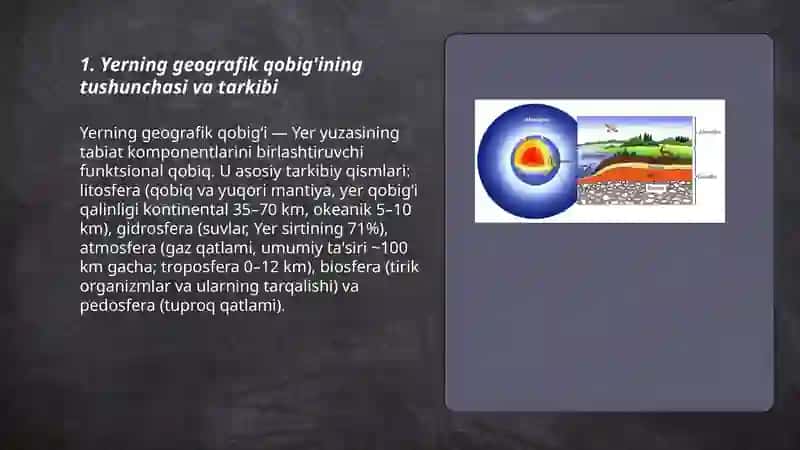 Yerning geografik qobig'i. Atmosfera 3