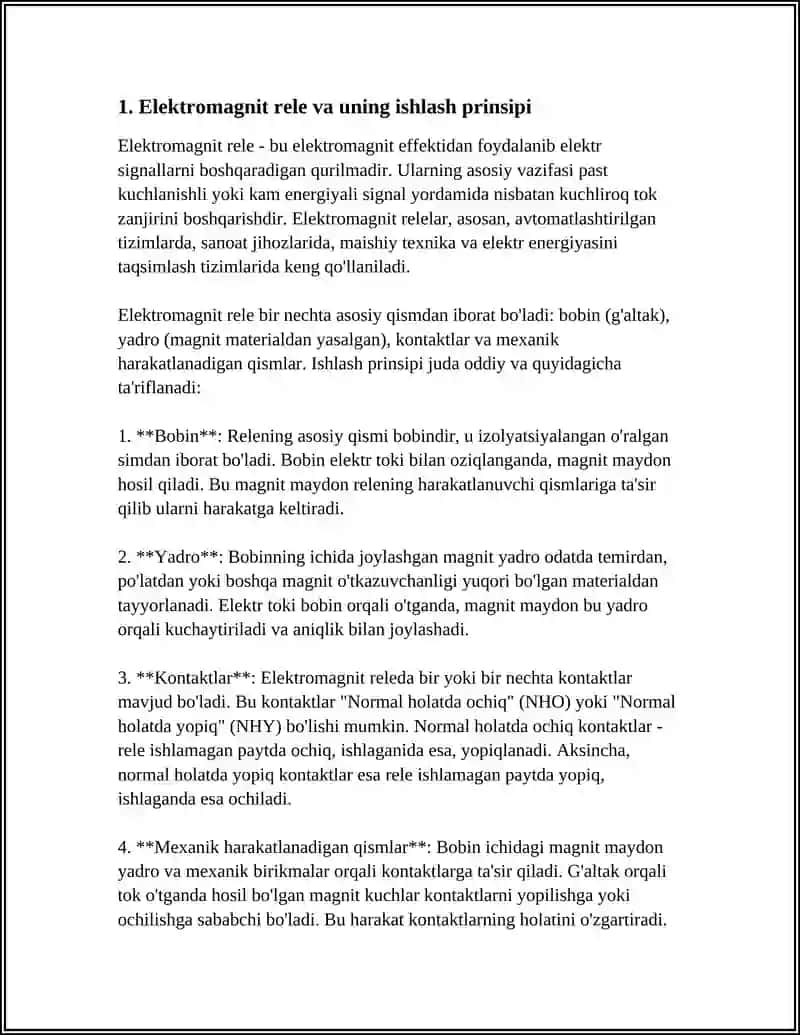 RELE TURLARI VA ULARNING ISHLASH PRINSIPLARI 3