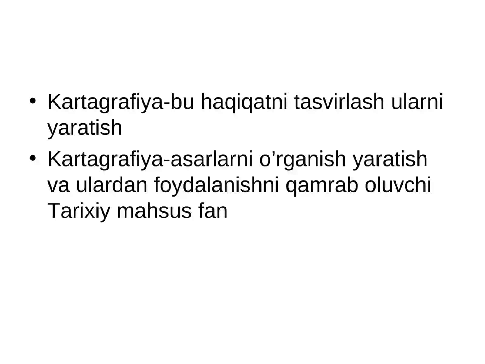Kartografiya fanining rivojlanishi 3