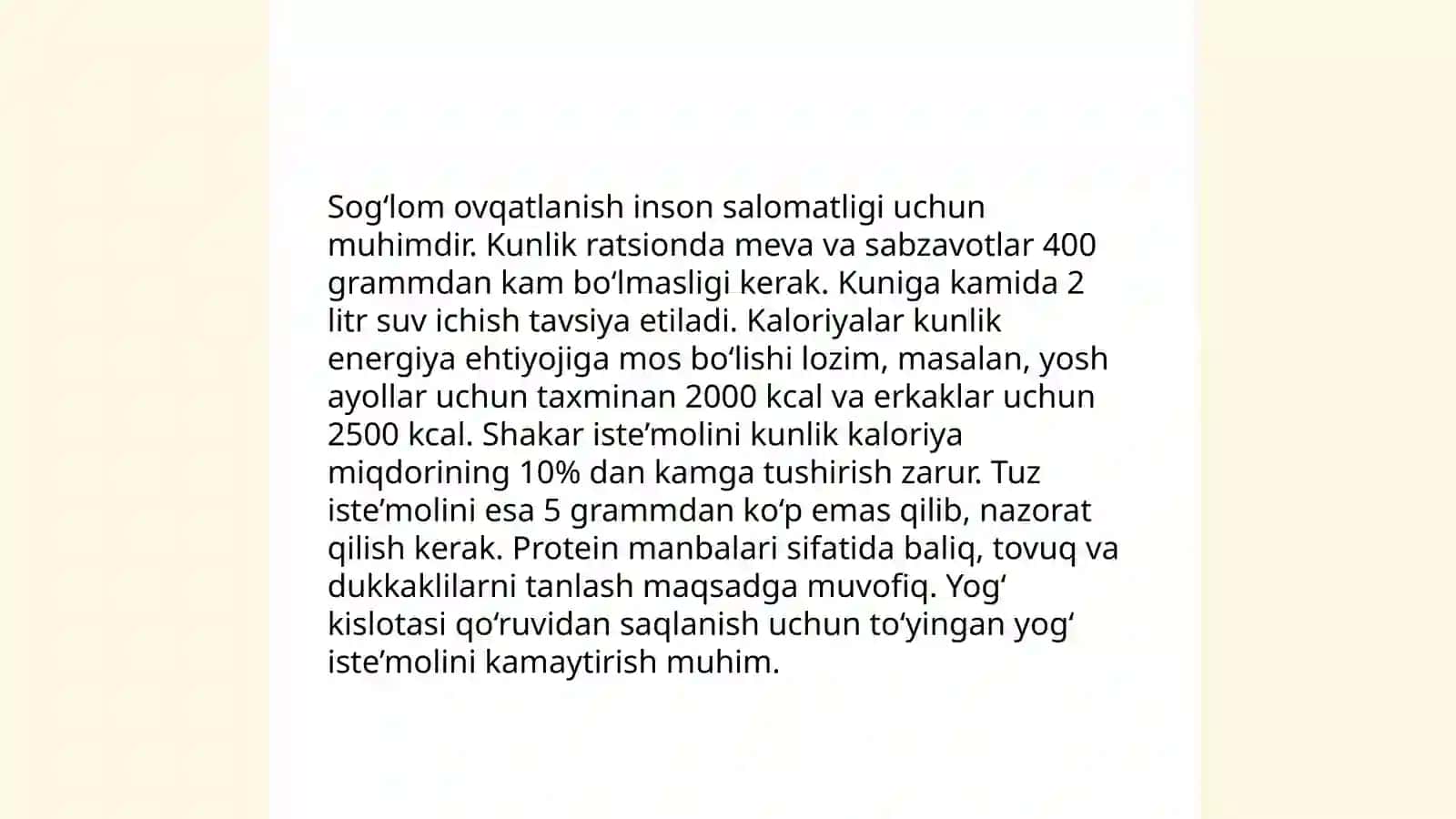 Toshkent tibbiyot akademiyasi termiz filali pediatriya fakulteti pediatriya yoʻnalishi Himmatova Chinoraning valeologiya fanidan tayyorlagan mustaqil ishi 3