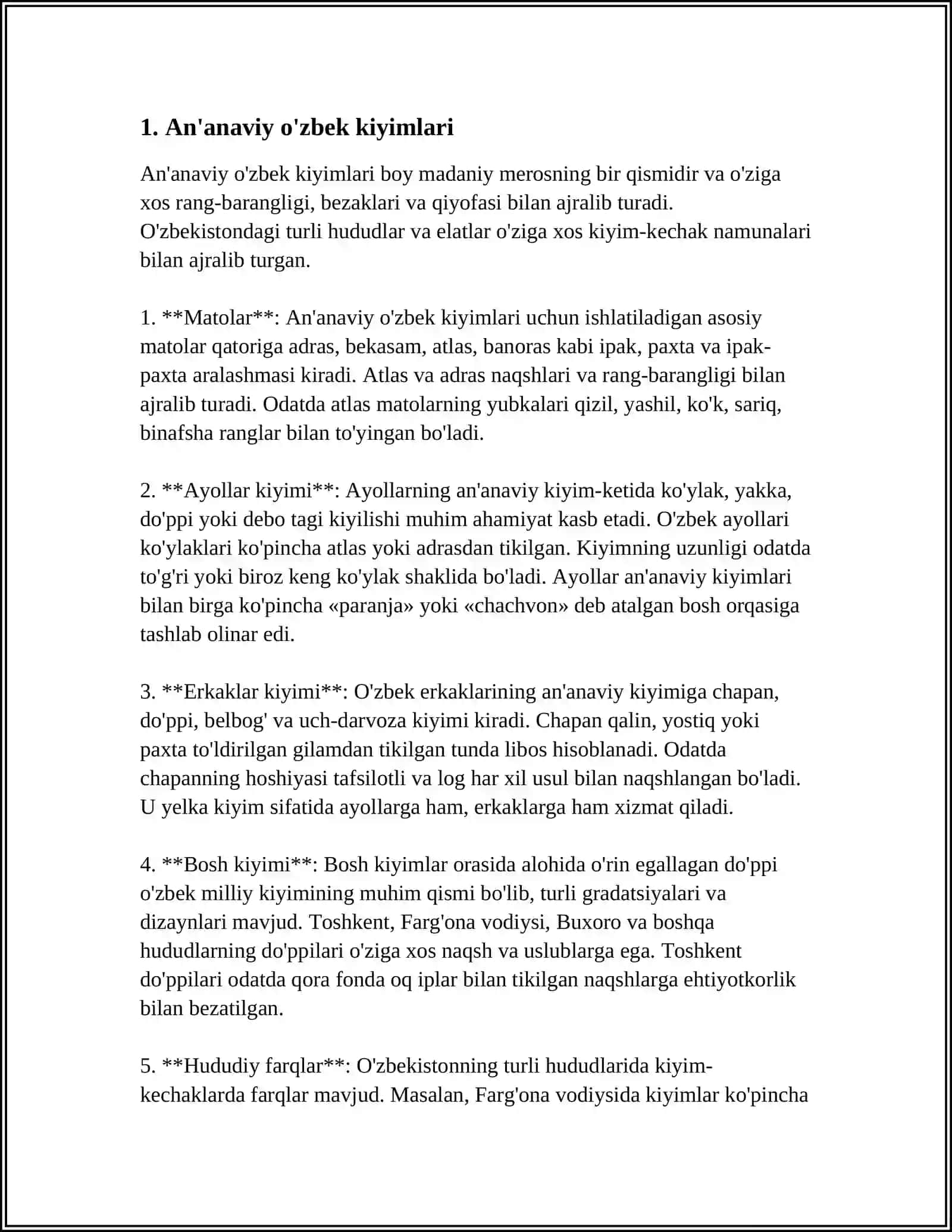 OʻZBEKLARGA XOS KIYINISH MADANIYATI 3