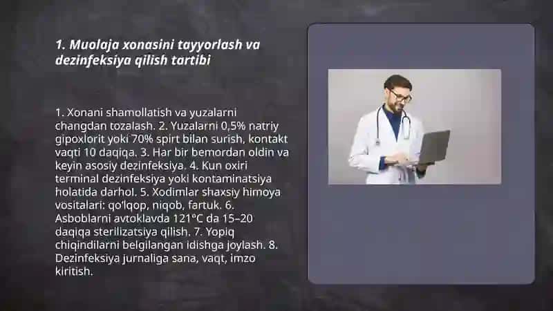 Muolaja honasida ishlash tartibi 3