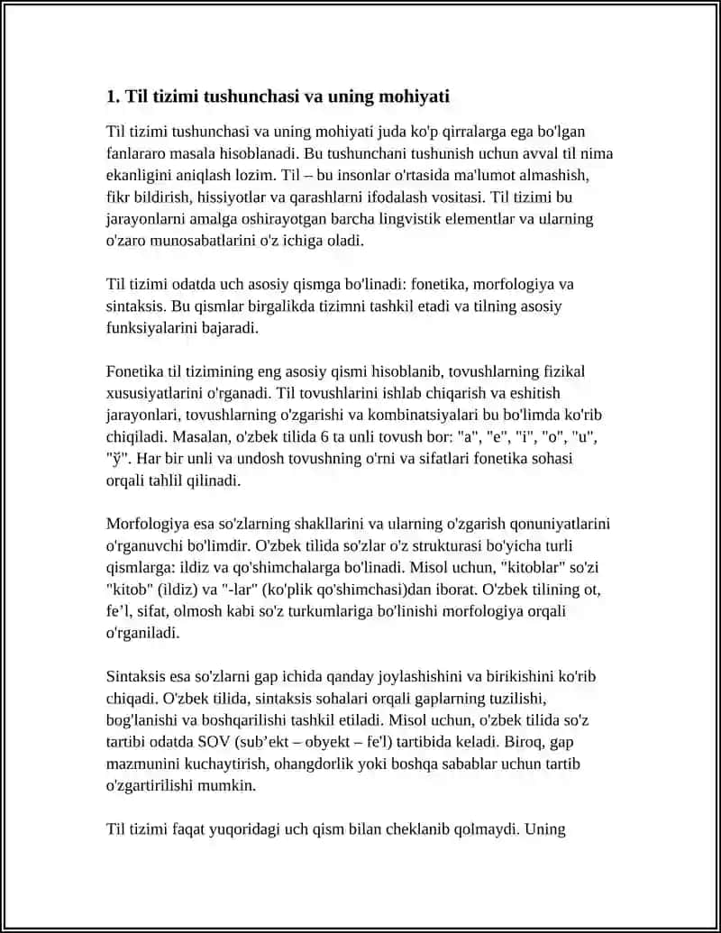 Tilning Tizm Sifatidagi Mohiyati 3