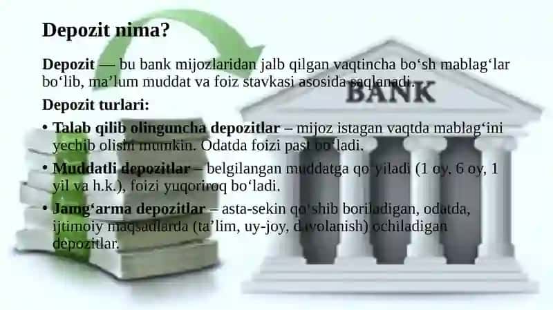 Tijoratbanklarida depozit va kredit xizmatlari 3